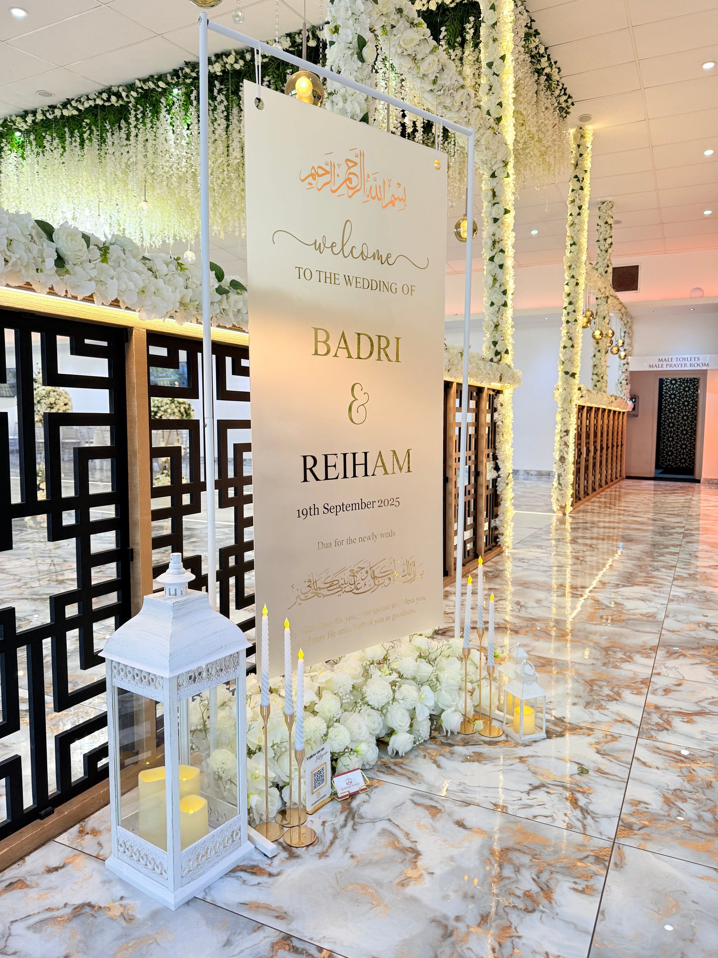 Frosted Welcome Sign Hire