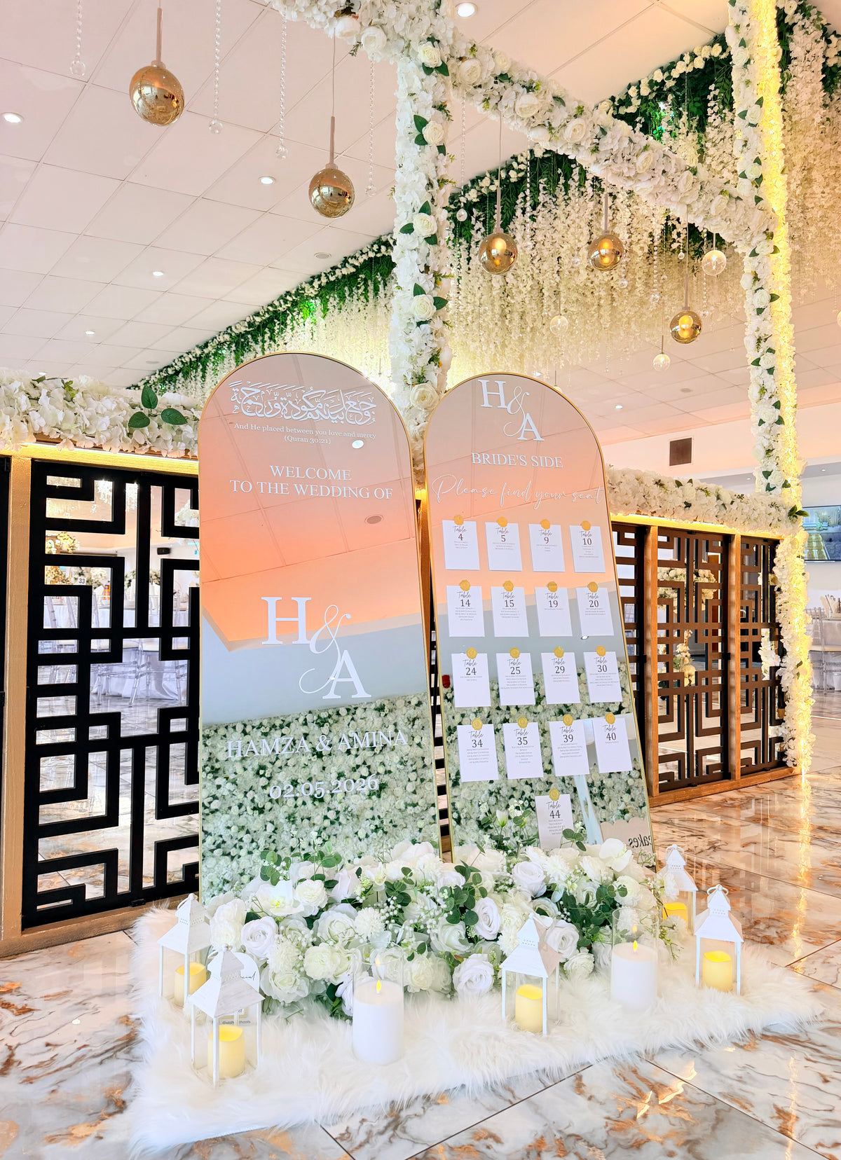 Mirror Welcome Sign Hire