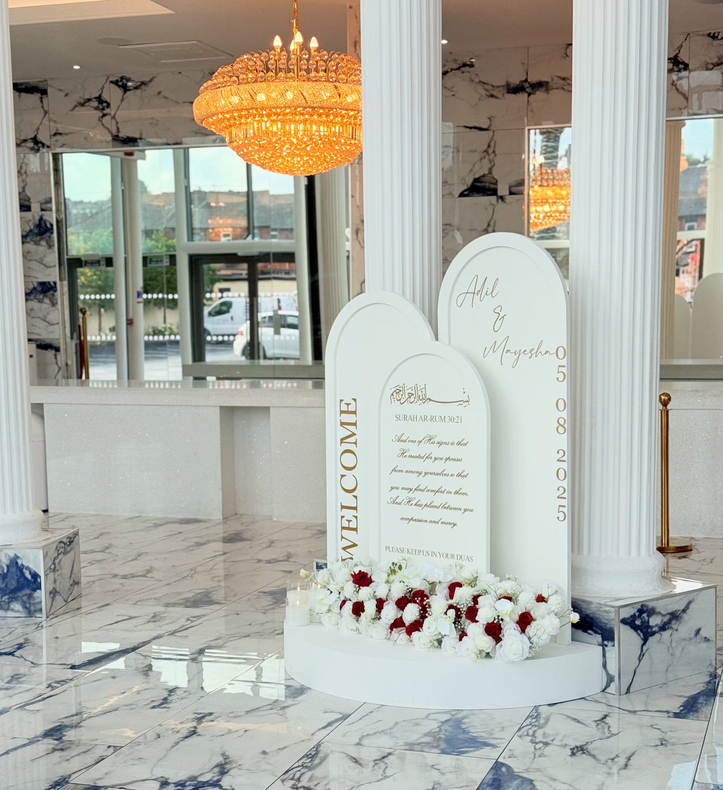 Pillar Welcome Sign Hire