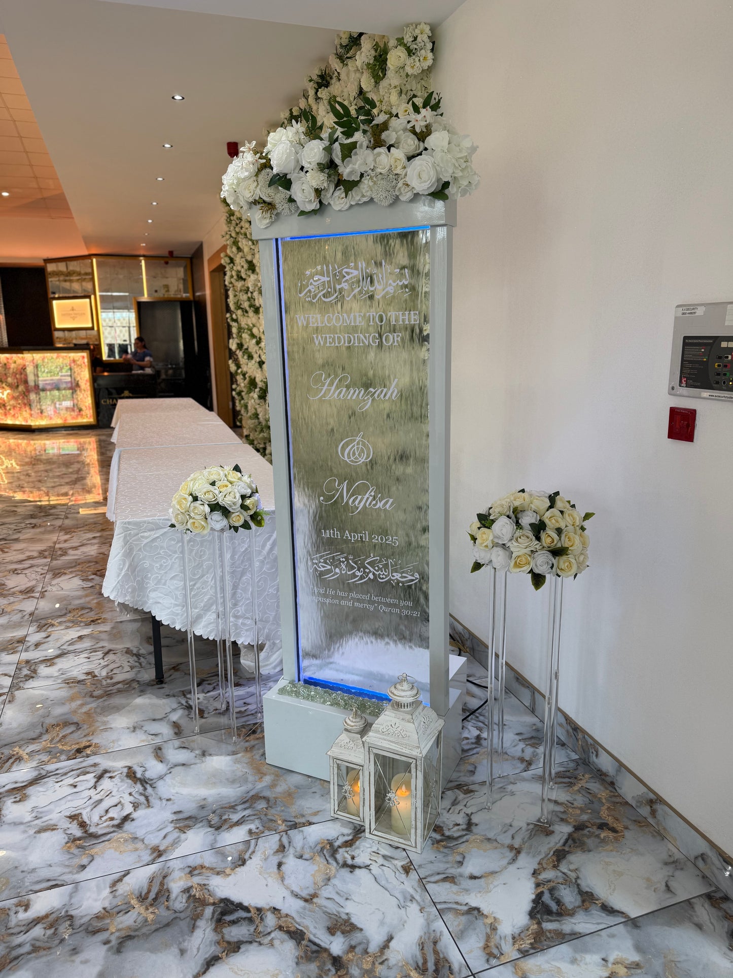 Waterfall Welcome Sign Hire