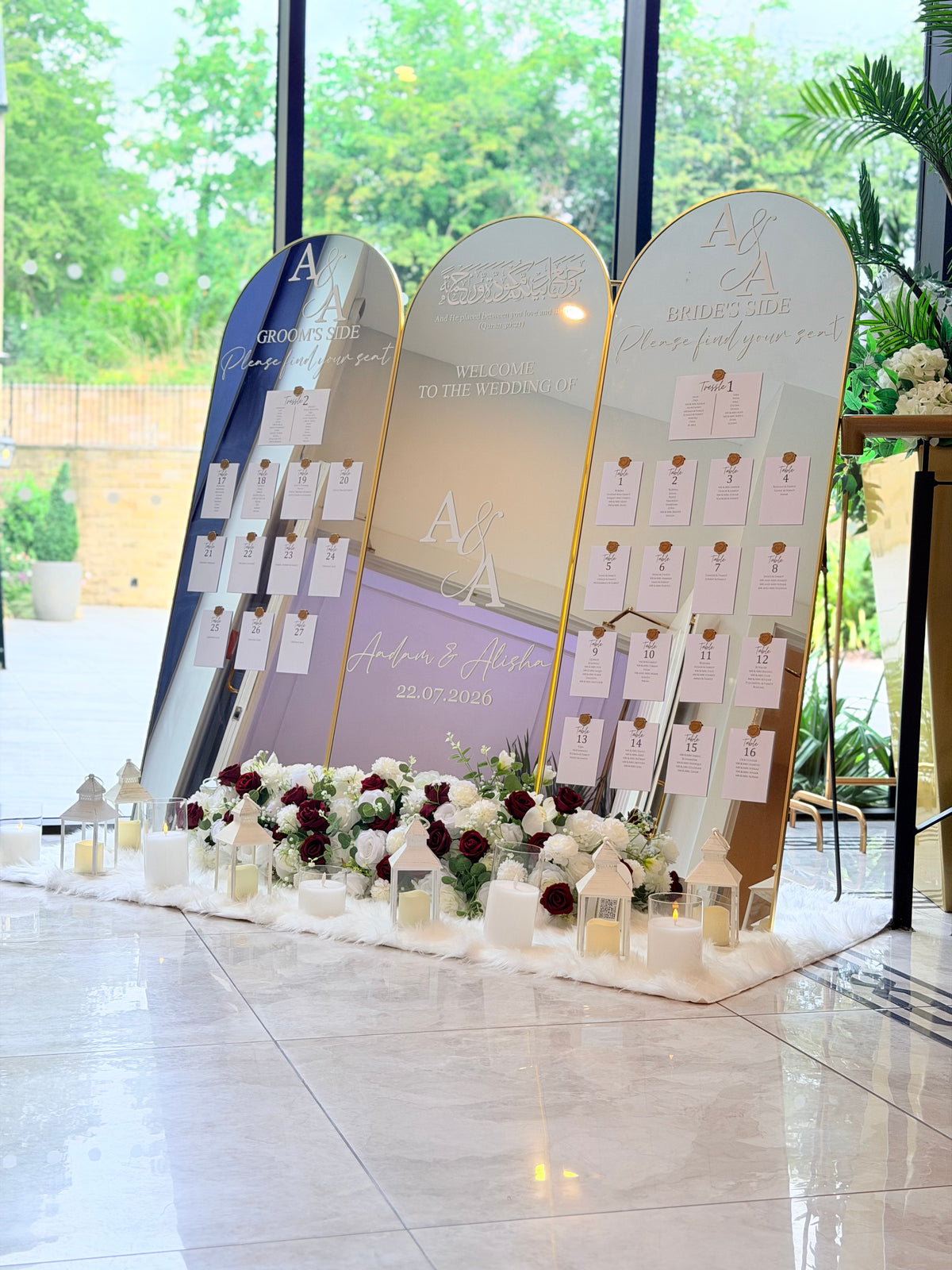 Mirror Welcome Sign Hire