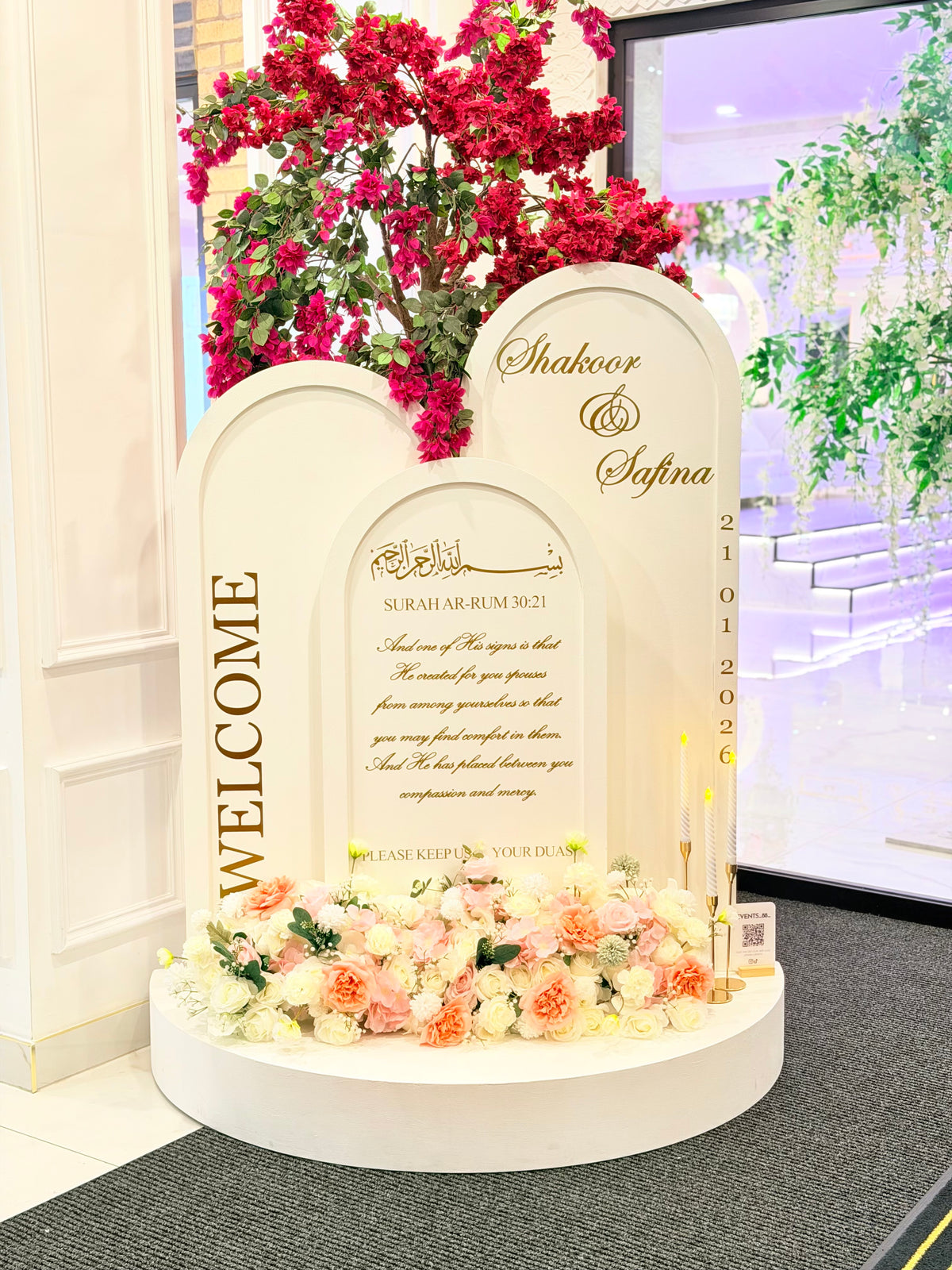 Pillar Welcome Sign Hire
