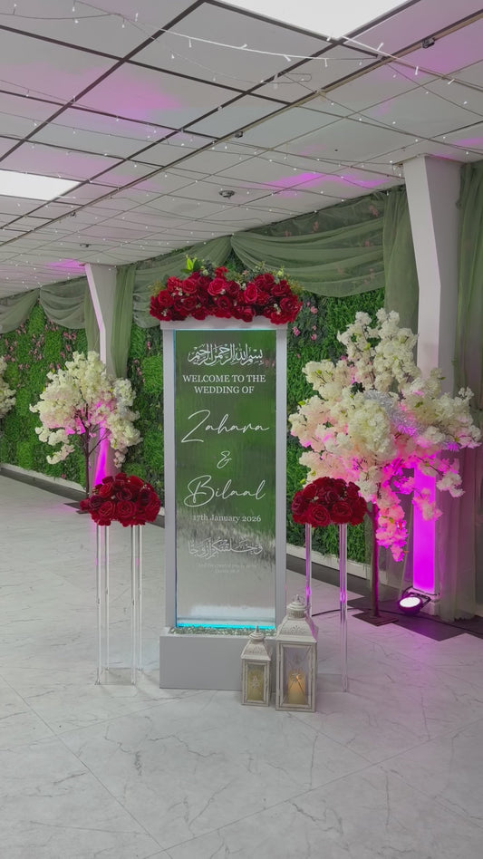 Waterfall Welcome Sign Hire